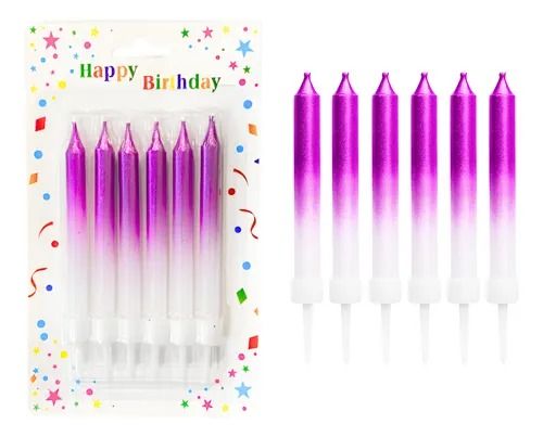 VELA ANIVERSARIO PALITO DEGRADE 6P�S
